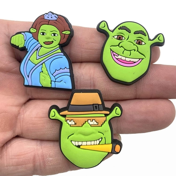 8 Shrek Ears Crocs Charms, 4 Shrek Crocs Shoe Decor Accessories 2" 12 pc Set - Picture 3 of 8
